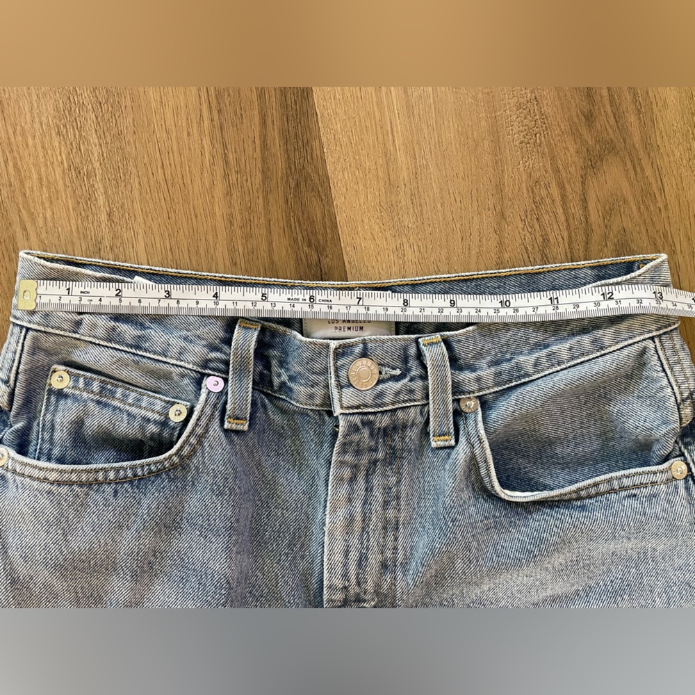 Agolde Light Blue High-Rise Straight Jeans - Picture 4 of 5